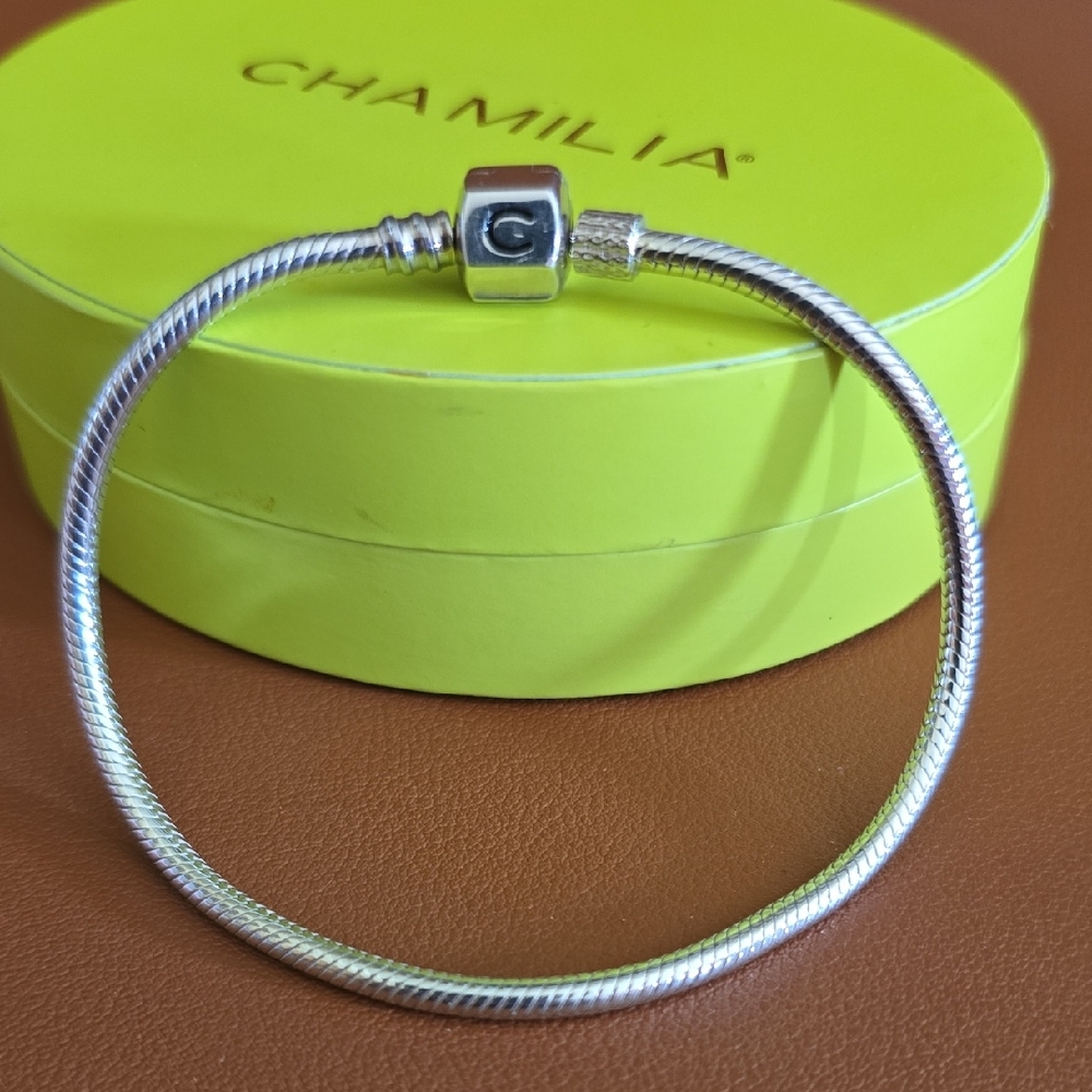 Chamilia Silver Snake Chain Bracelet with Barrel Clasp